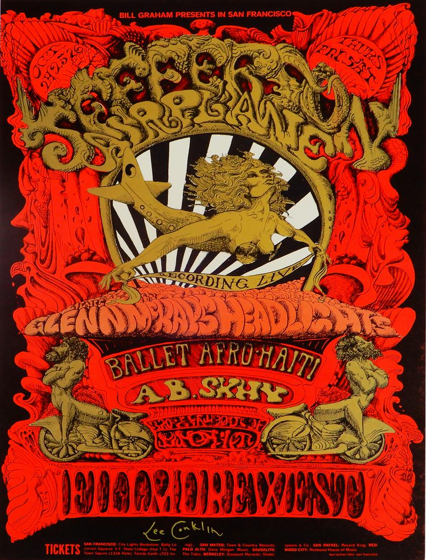 Jefferson Airplane Fillmore West concert poster (1 of 2)