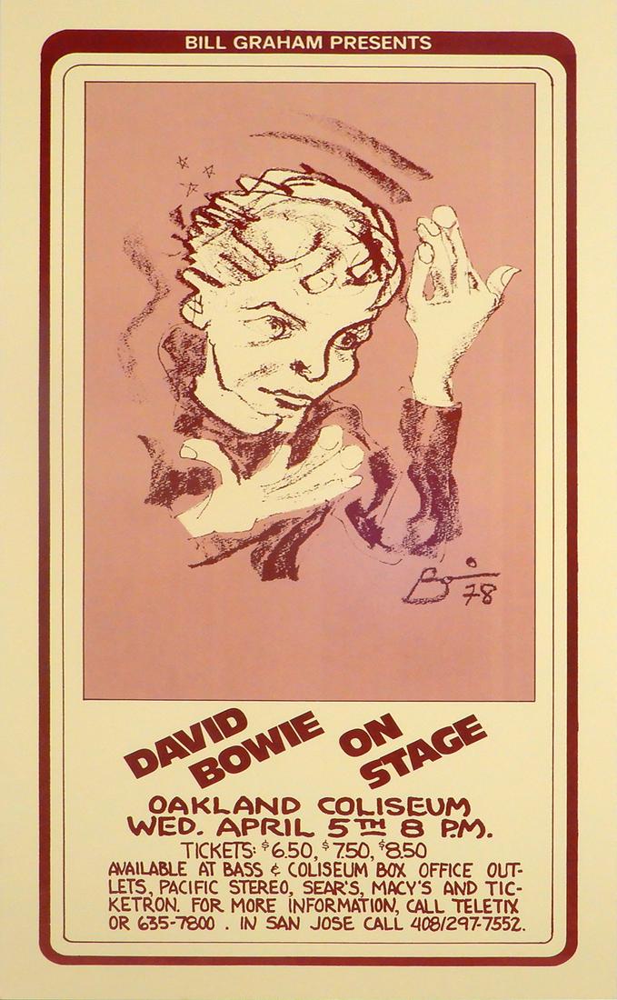 David Bowie On Stage Oakland Coliseum concert poster (1 of 1)