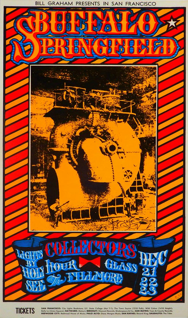 Buffalo Springfield Fillmore Auditorium concert poster (1 of 2)