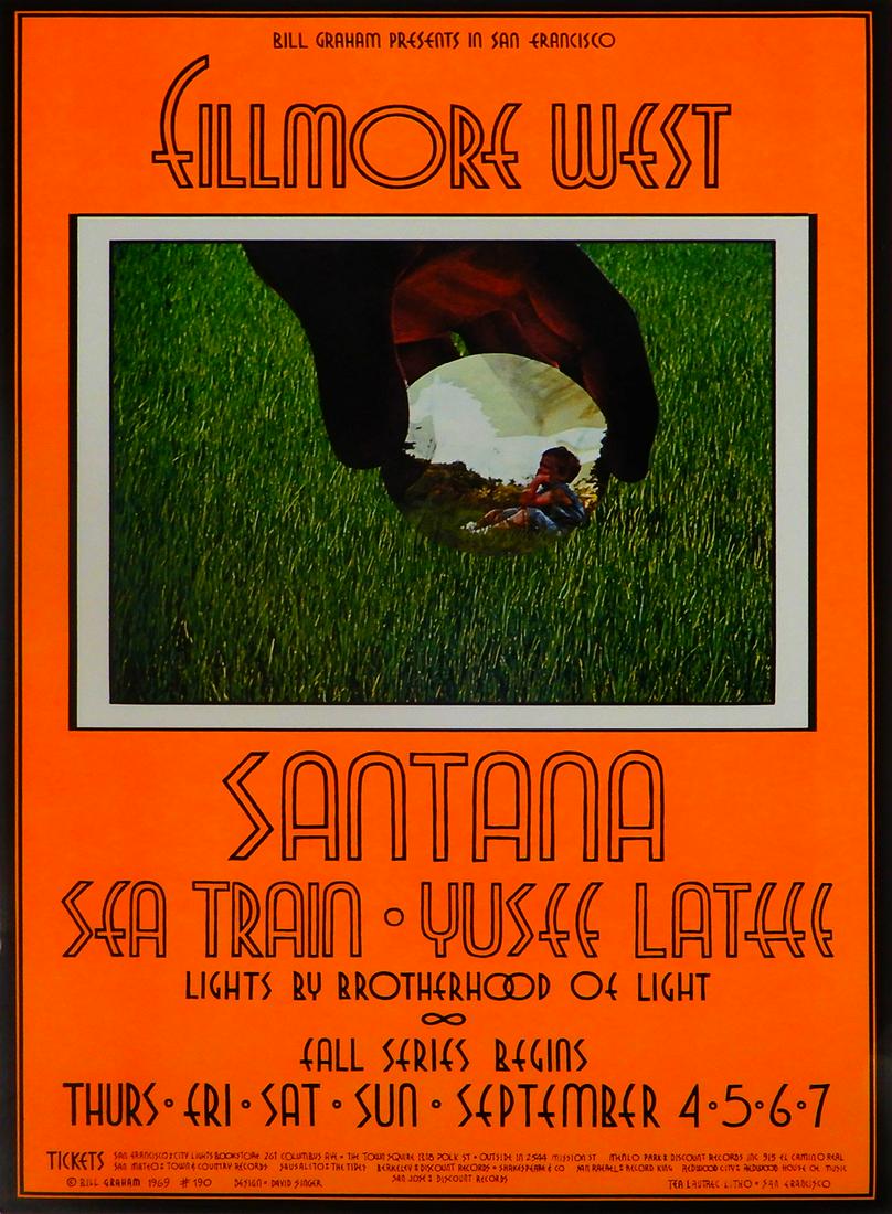 Santana Fillmore West concert poster (1 of 1)