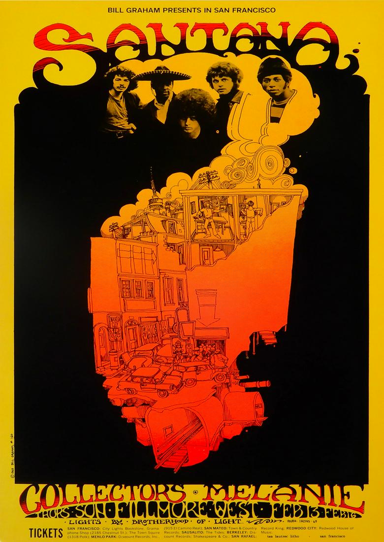 Santana Fillmore West concert poster (1 of 1)