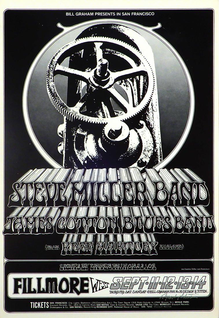 Steve Miller Band Fillmore West concert poster (1 of 2)
