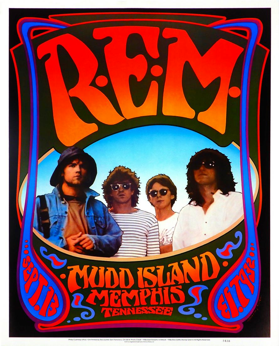 R.E.M. Mudd Island Memphis, TN concert poster (1 of 1)