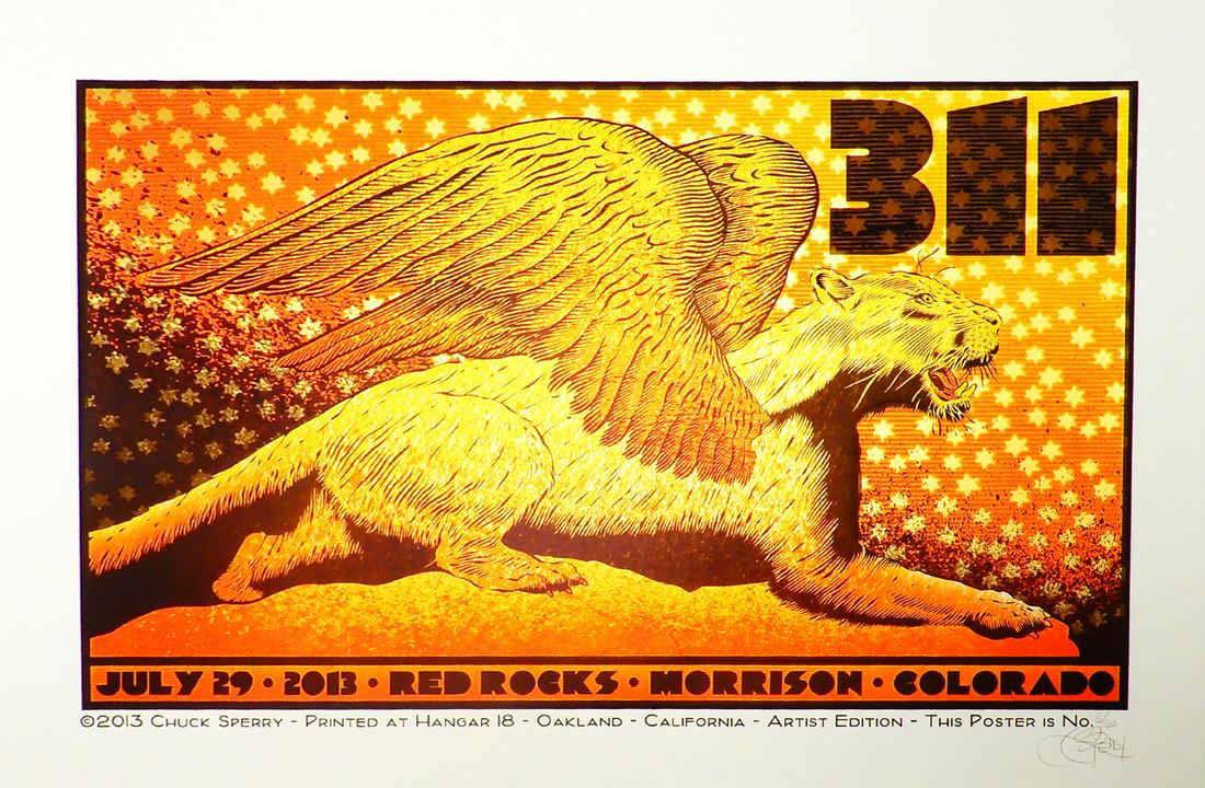 311 Red Rocks Amphitheatre Morrison, CO concert poster (1 of 2)