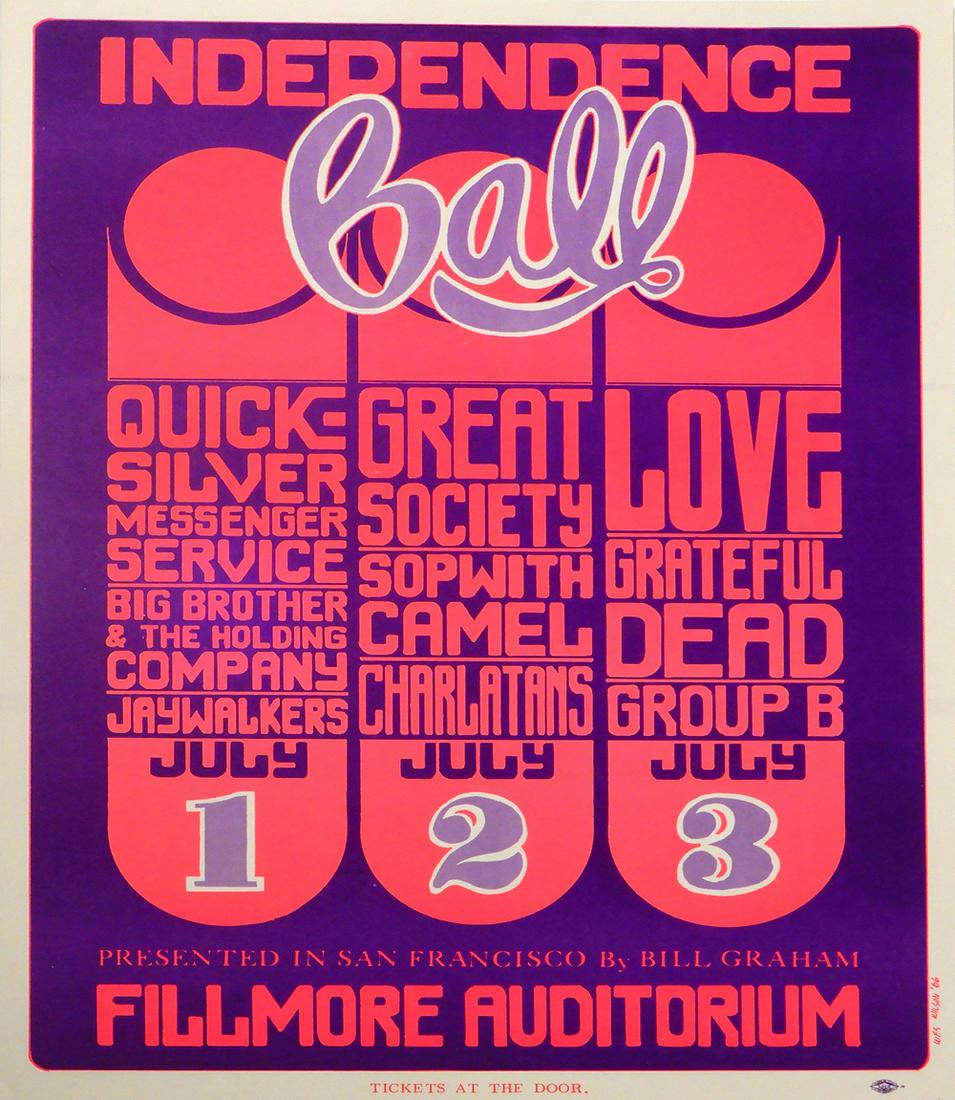 Independence Ball Fillmore Auditorium concert poster (1 of 1)