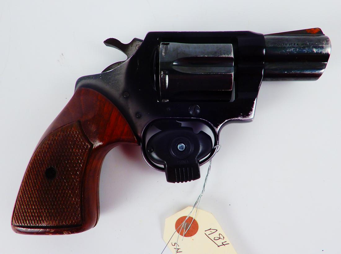 Colt Cobra revolver: Colt Cobra revolver, double action, .38 caliber, 6 shot, Serial Number F78935, barrel length 2", overall length 7", C & R NO, Instacheck YES