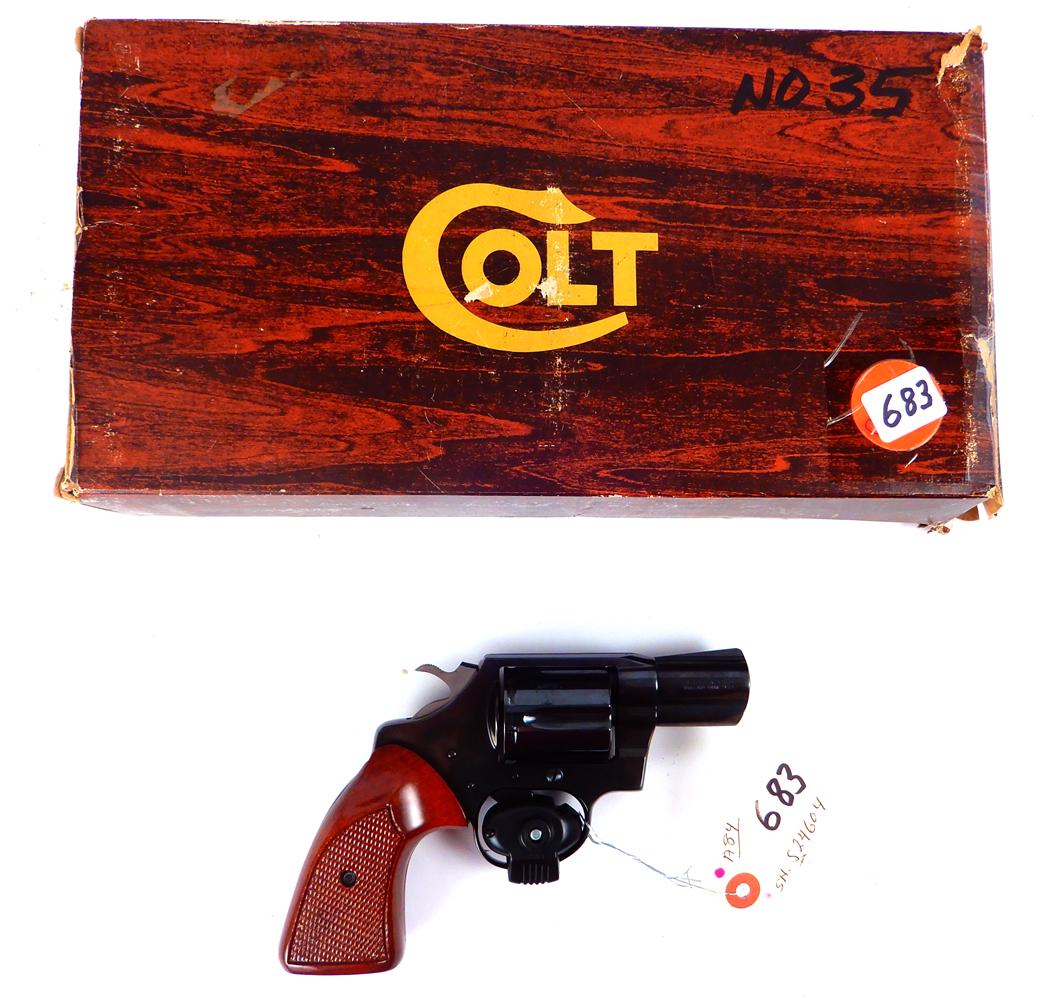 Colt Detective Special revolver: Colt Detective Special revolver, double action, .38 caliber, 6 shot, Serial Number S24604, barrel length 2", overall length 7", C & R NO, Instacheck YES