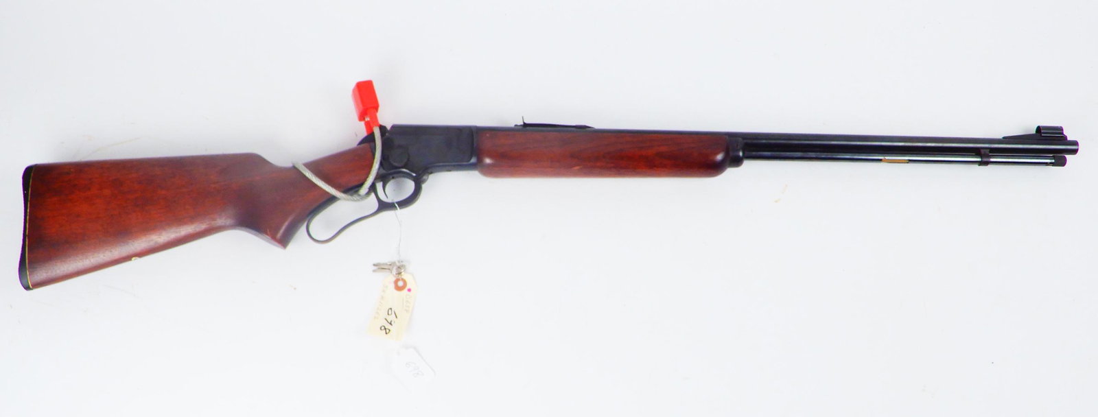 Marlin Model 39A rifle: Marlin Model 39A rifle, lever action, open hammer, .22 S. L. LR caliber, 12 shot, tube feed, Serial Number K11262, barrel length 24", overall length 40", C & R NO, Instacheck YES