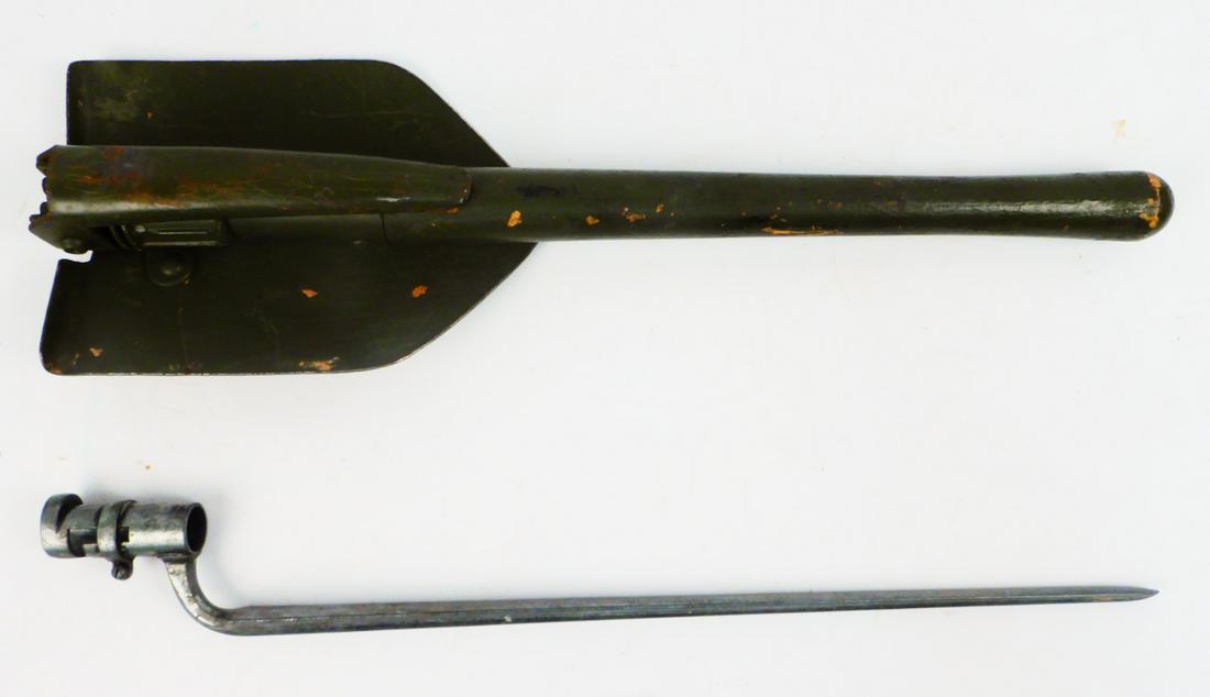 Entrenching tool and socket bayonet: Entrenching tool and socket bayonet