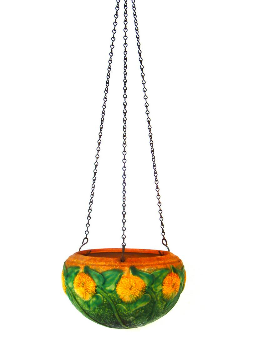 Roseville Pottery Sunflower hanging basket (1 of 1)
