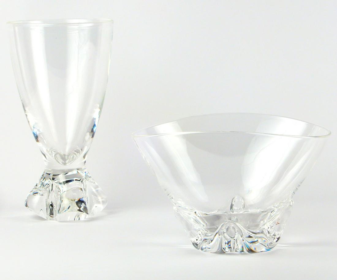 Steuben crystal bowl and vase (1 of 3)