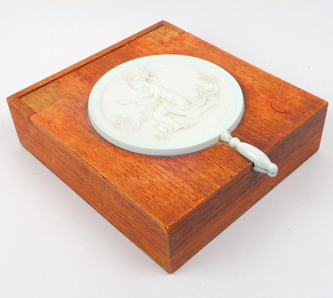 Rosenthal dresser box with porcelain hand mirror (1 of 2)