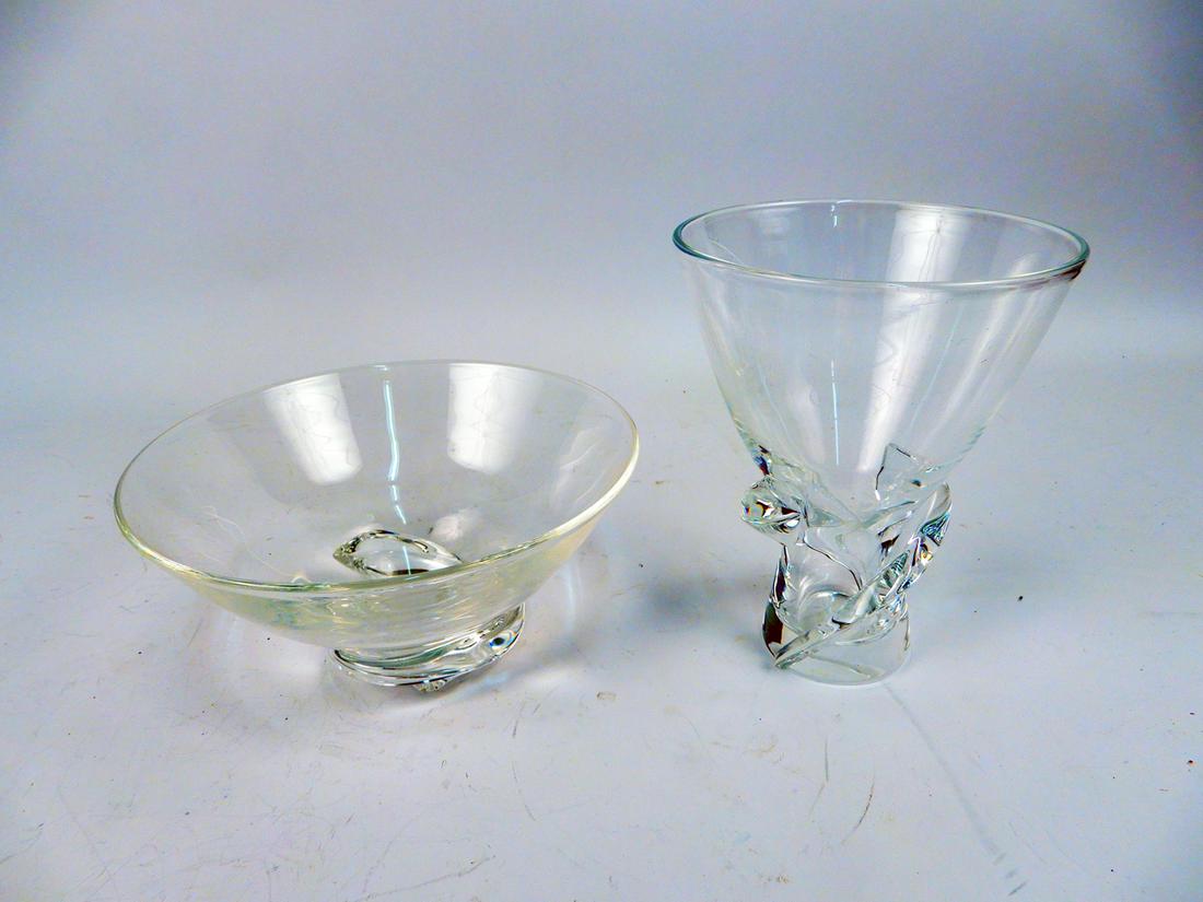 Steuben crystal glass bowl and vase (1 of 1)