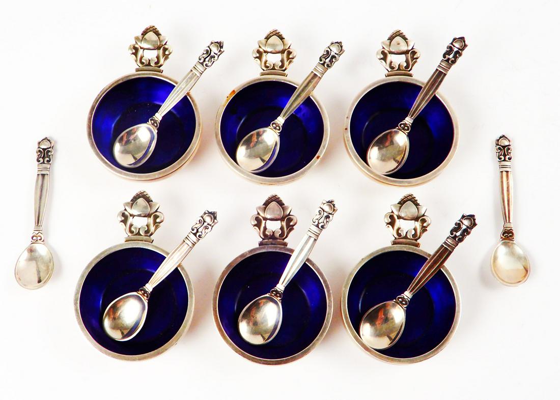 Georg Jensen sterling silver salt cellars (1 of 2)