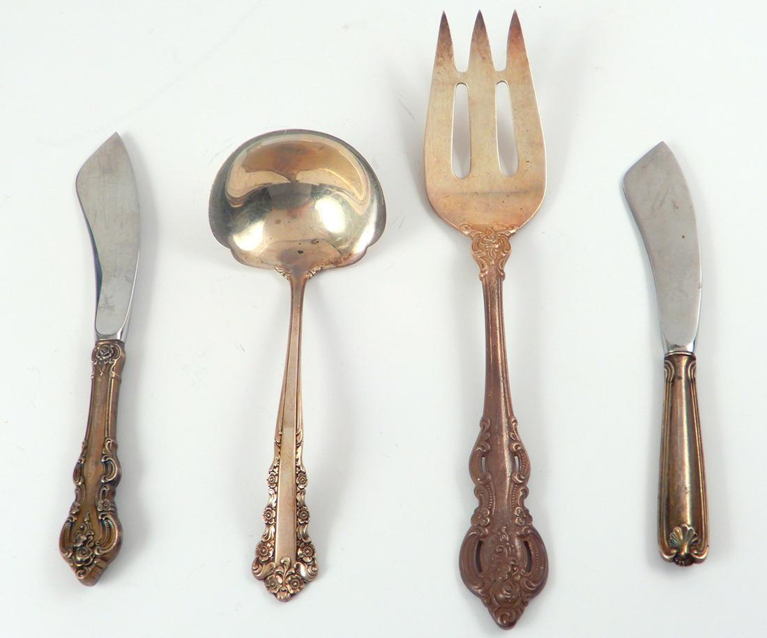 Four piece sterling silver flatware grouping (1 of 1)
