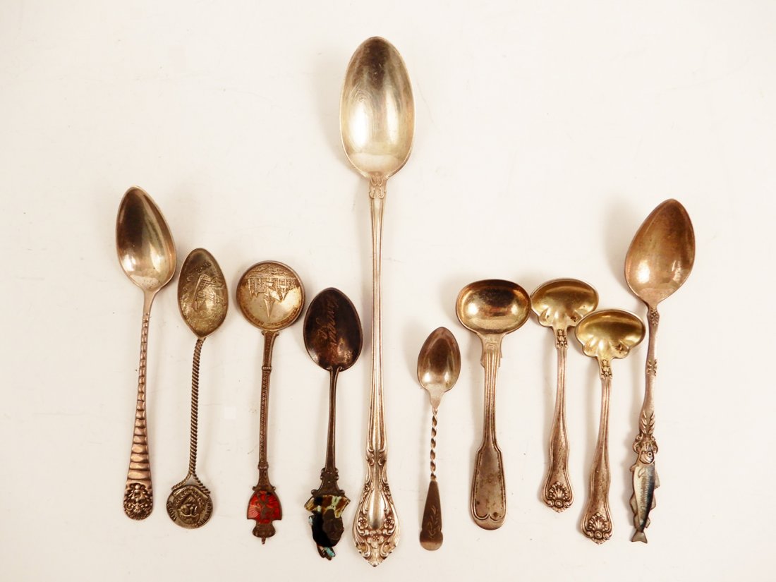 Ten piece sterling silver spoon grouping (1 of 2)