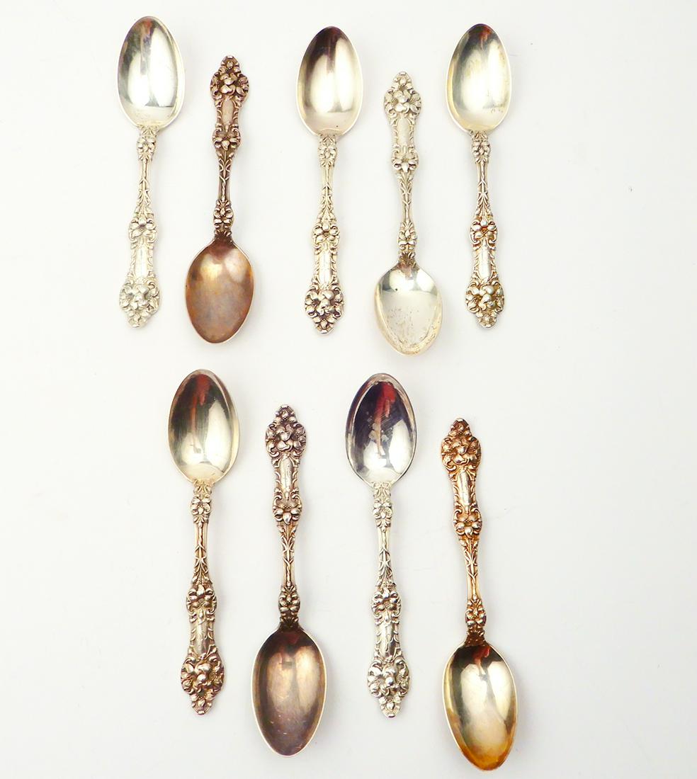 Nine Alvin sterling silver teaspoons (1 of 1)