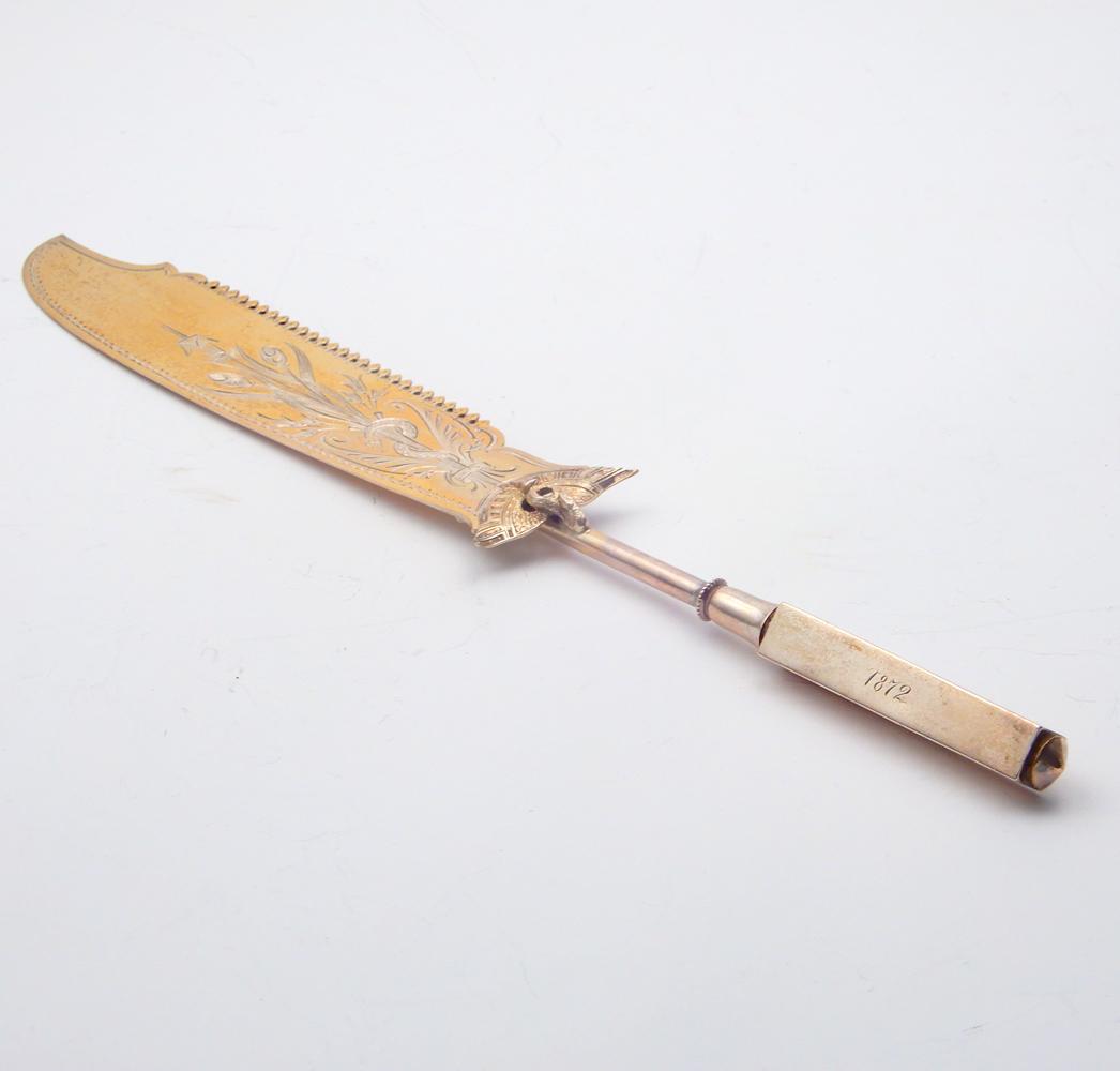 19th C. Gorham sterling silver fish knife (1 of 4)