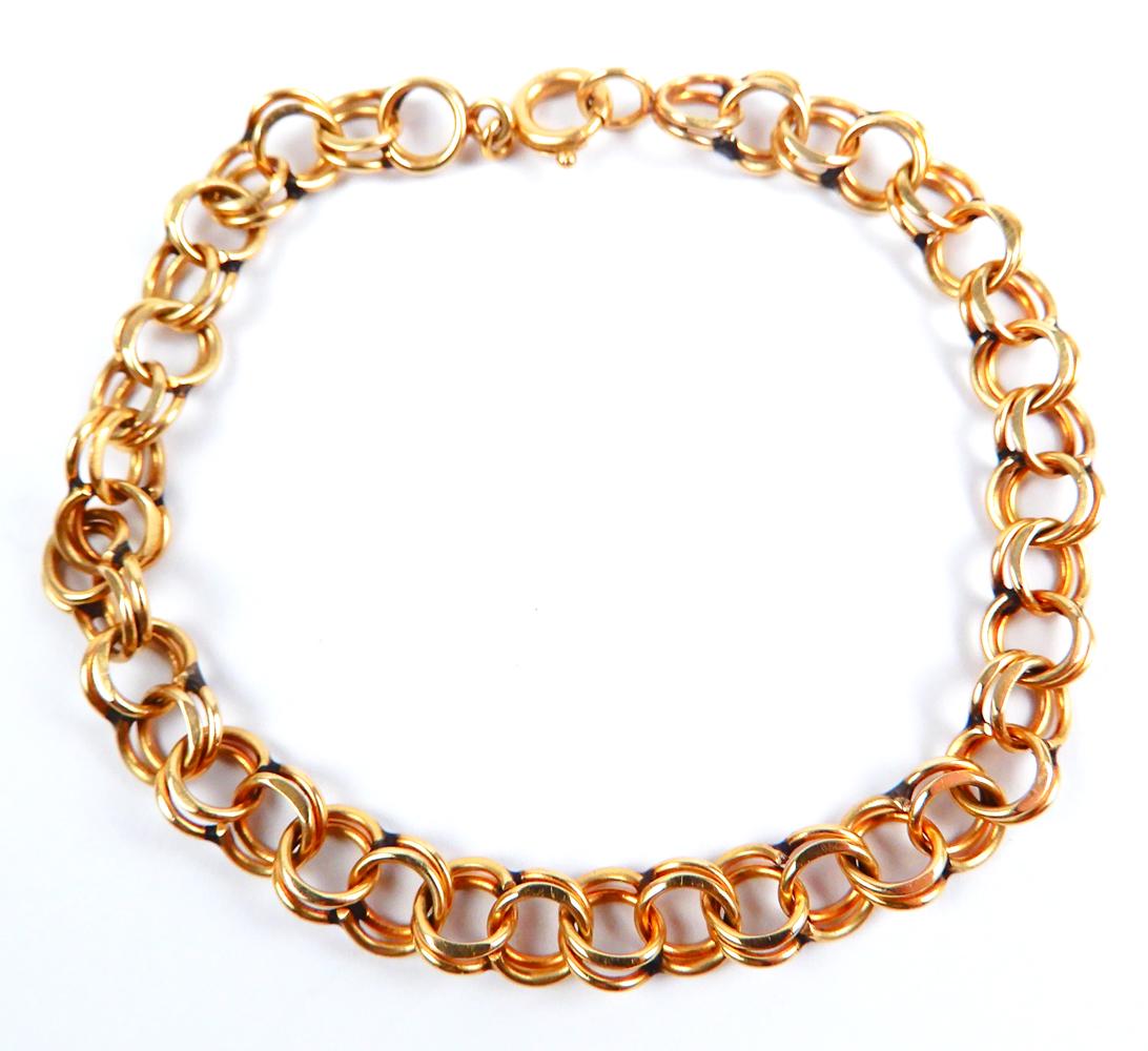 14k gold charm bracelet (1 of 2)