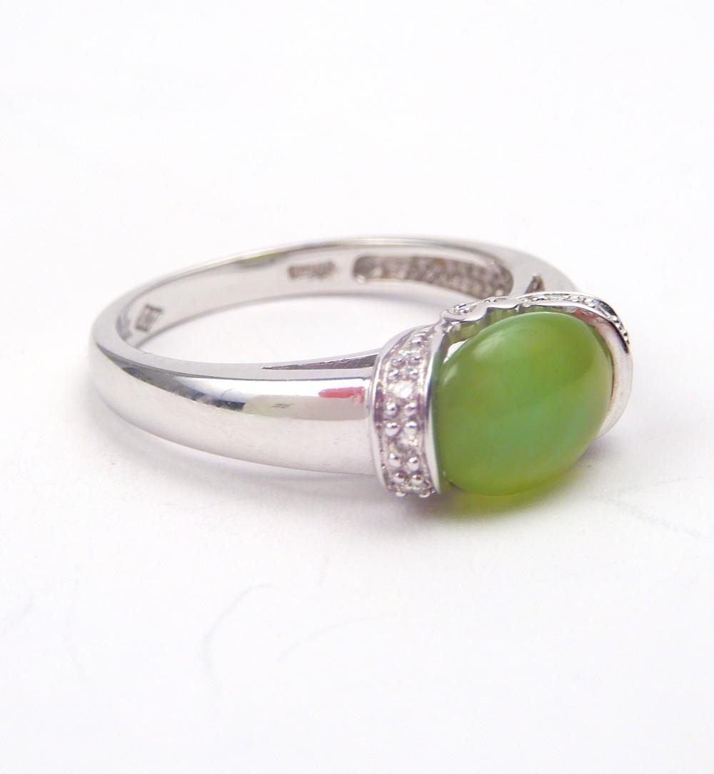 14k white gold jade ring (1 of 2)