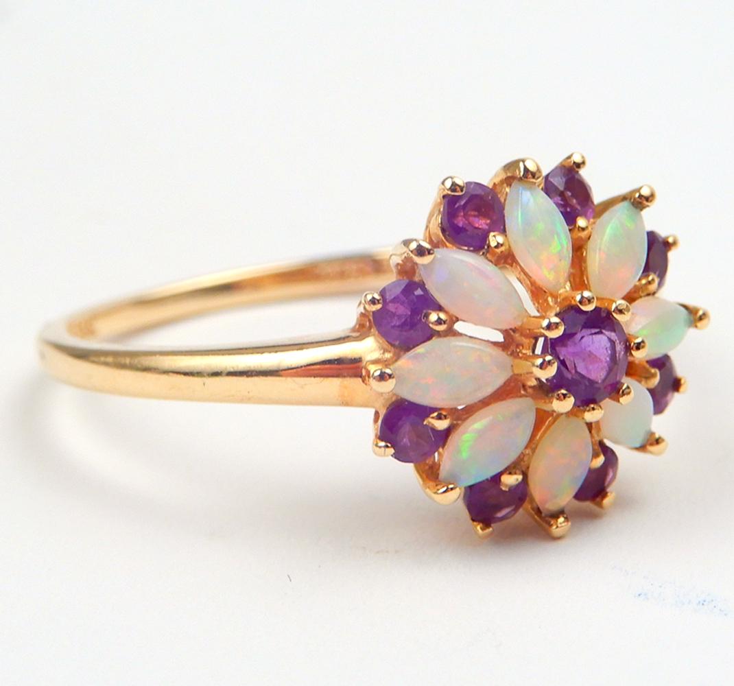 14k gold opal and amethyst ring (1 of 3)