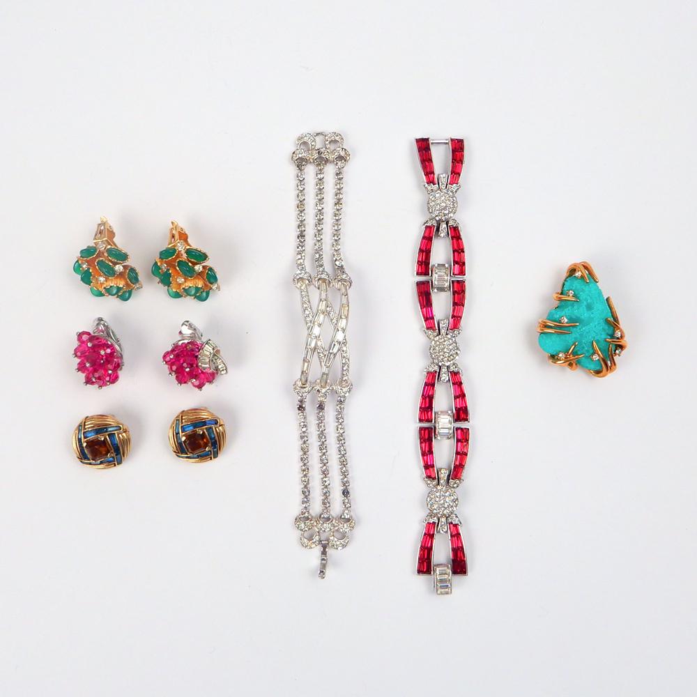 Vintage Boucher rhinestone jewelry grouping (1 of 2)