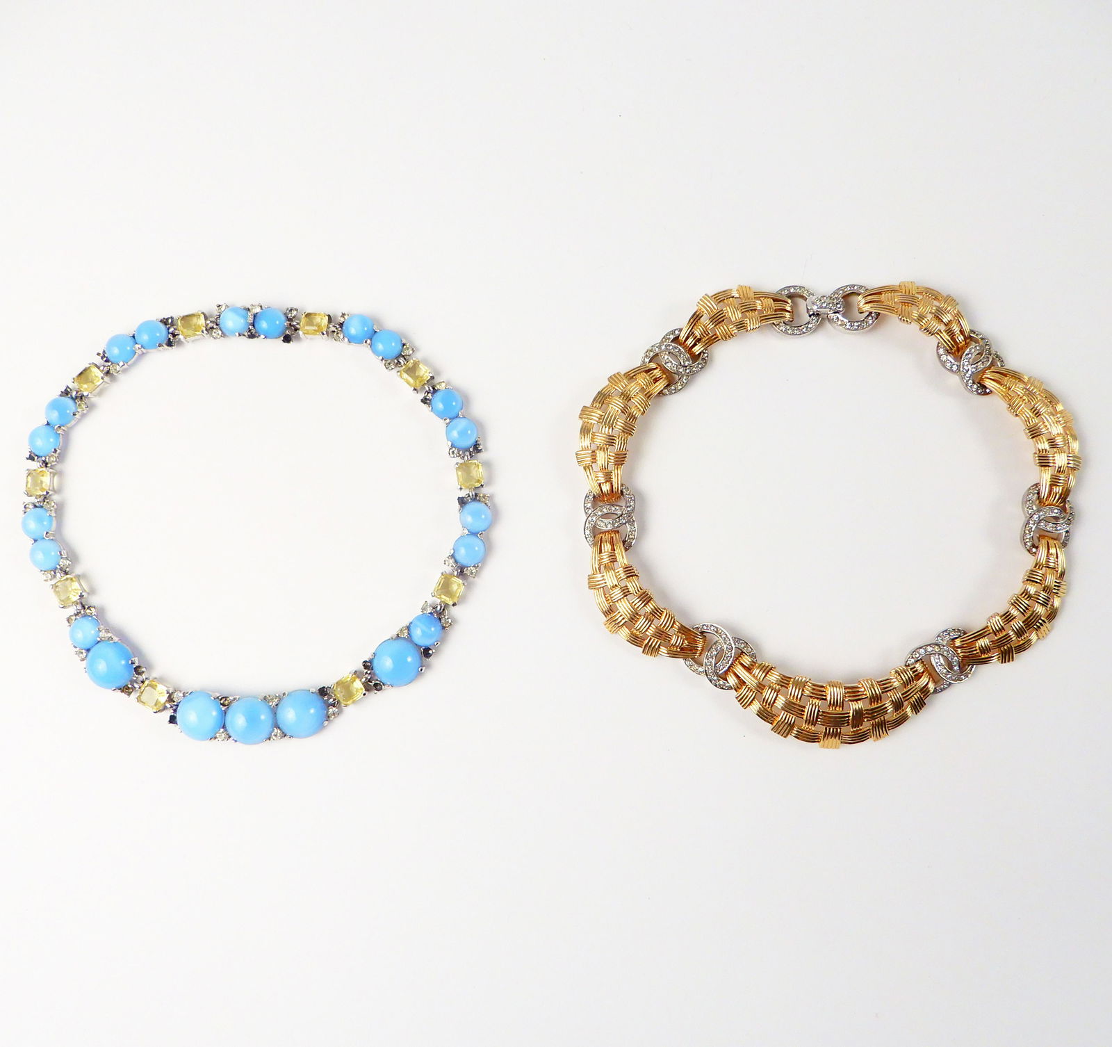 Two vintage Boucher rhinestone necklaces (1 of 1)