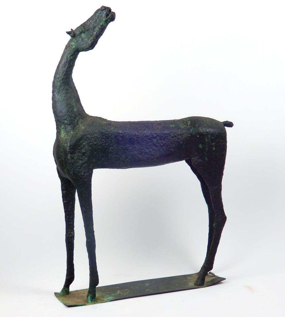 Mid century modern bronze horse sculpture (1 of 2)