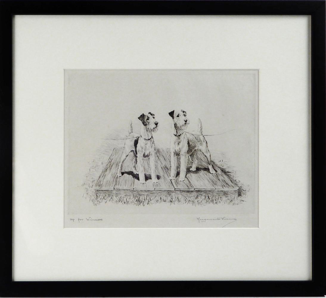 Marguerite Kirmse, two etchings on paper (1 of 4)