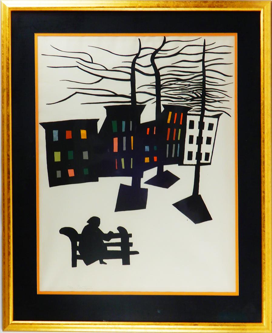 Gregorio Prestopino screen print in colors (1 of 2)