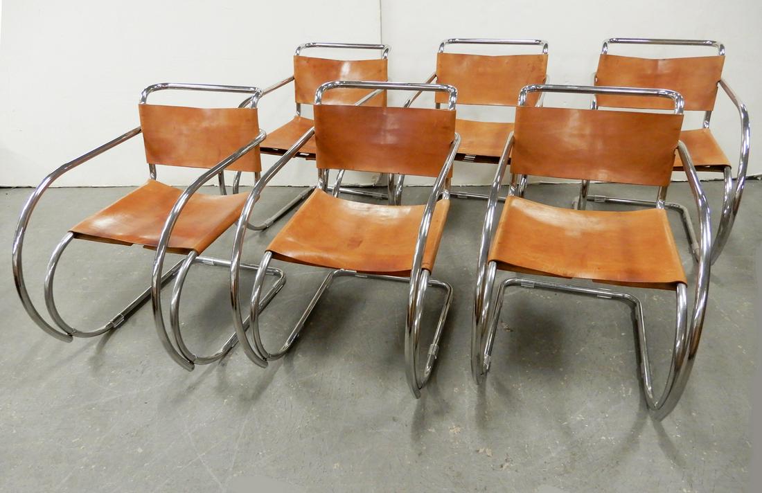 Six Ludwig Mies van der Rohe MR lounge chairs (1 of 6)