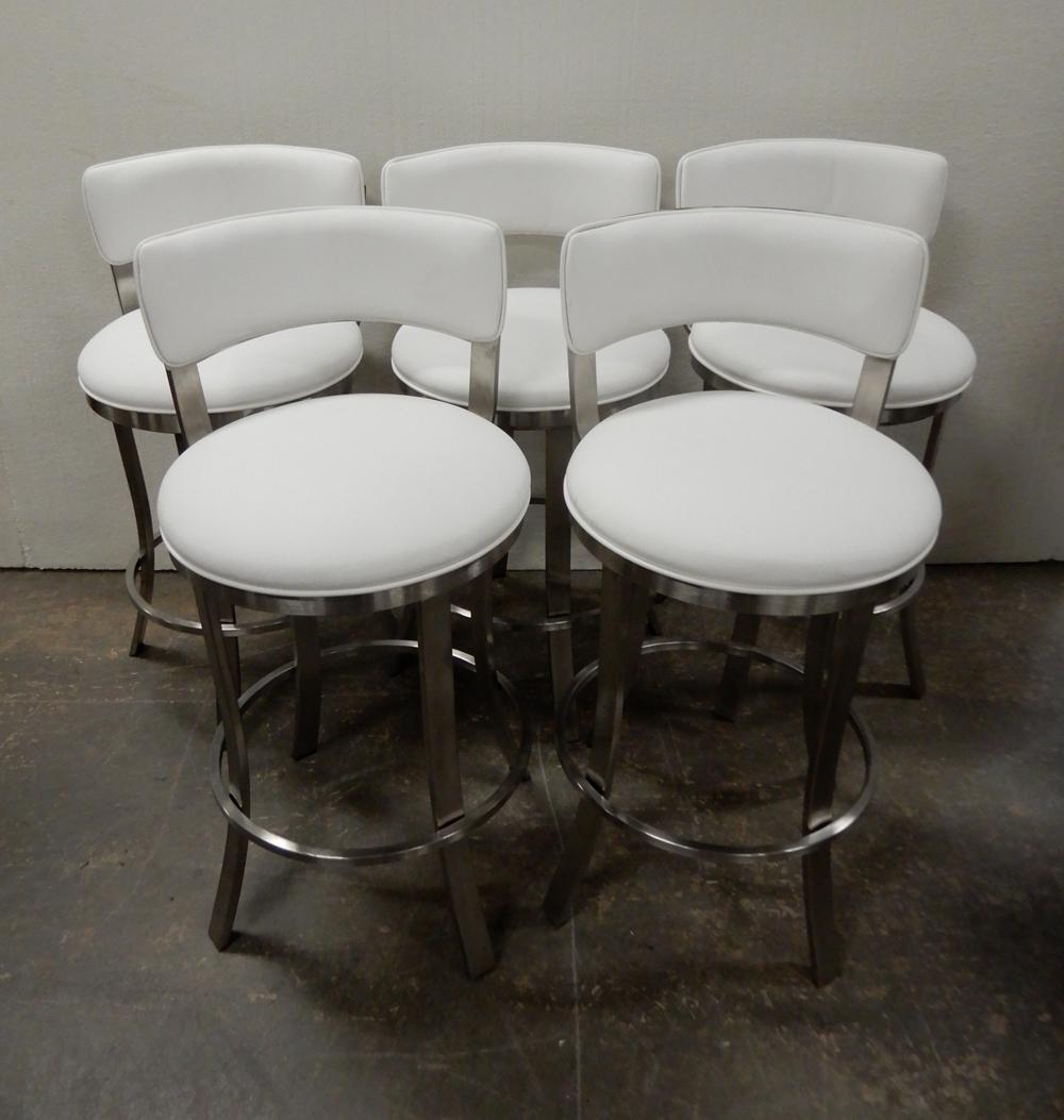 Five Wesley Allen Bali swivel bar stools (1 of 2)