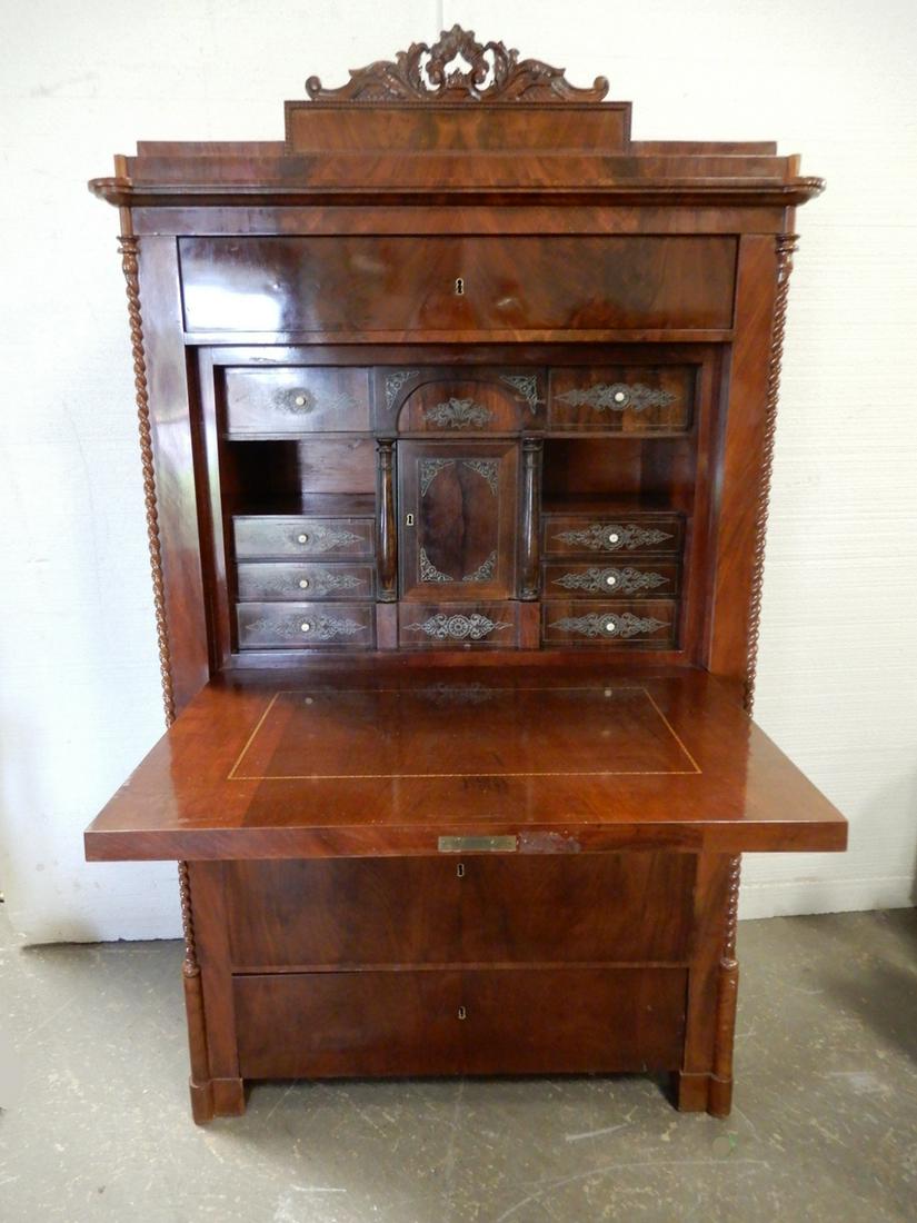 Secretaire a Abbatant with faux Boulle work (1 of 3)