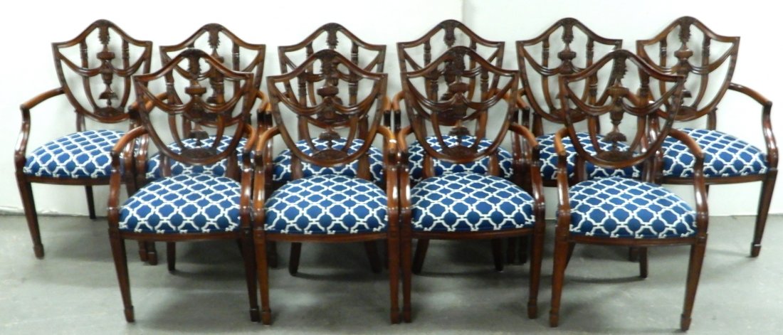 Set of ten Maitland Smith dining room armchairs (1 of 1)