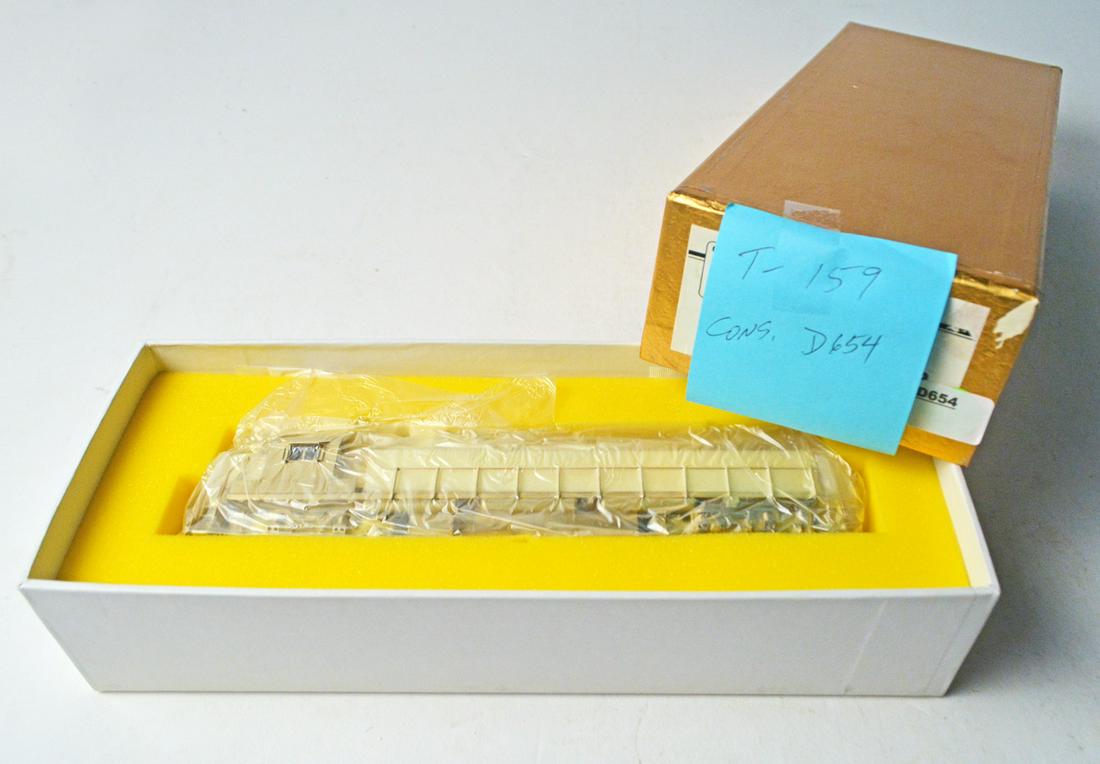 1990's Oriental Limited by Samhongsa (Korea) unpainted: 1990's Oriental Limited by Samhongsa (Korea) unpainted brass HO gauge Alco C-636 3600 Hp low hood diesel in original box. Diesel measures over 9" long. Still wrapped inside original box.