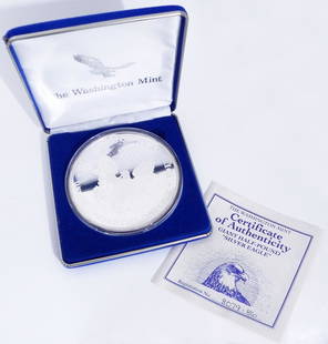 1997 Quarter-Pound Eagle: 1997 Quarter-Pound Eagle. .999 pure silver. Proof. COA and slipcase