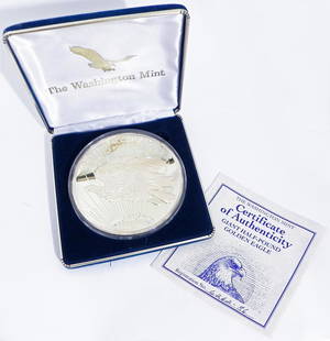 1997 Quarter-Pound Eagle: 1997 Quarter-Pound Eagle. .999 pure silver layered with24K gold. Proof. COA