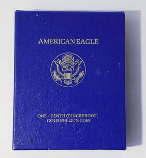 1994 one tenth oz. $5 gold American Eagle: 1994 one tenth oz. $5 gold American Eagle, proof. With COA From the United States Mint