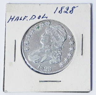 1828 Capped Bust Half Dollar: 1828 Capped Bust Half Dollar, ungraded