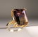 192: Contemporary 14k gold ring with emerald cut ametri - 3