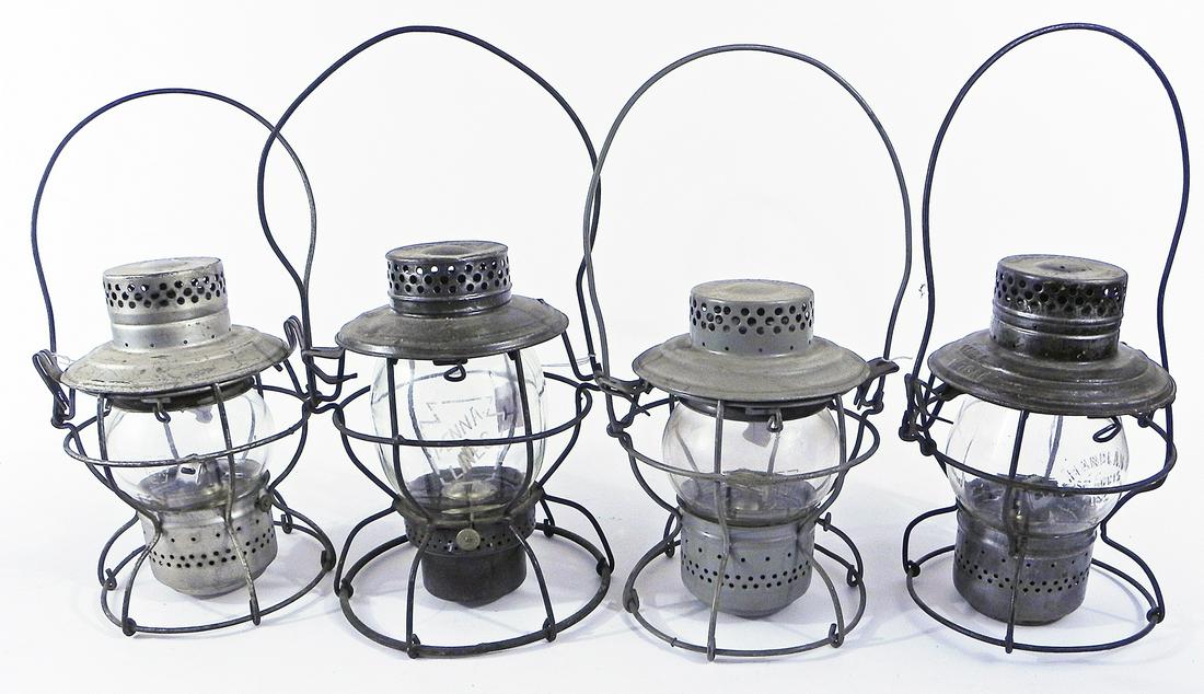 Four Handlan railroad lanterns (1 of 3)