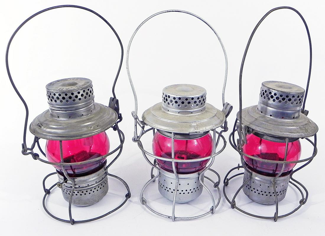 Three Handlan railroad lanterns (1 of 5)