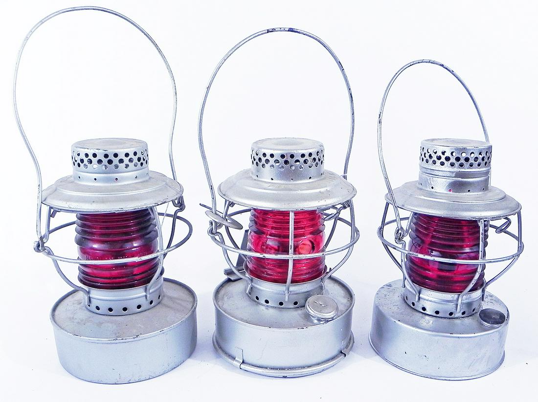 Three Handlan railroad style safety lanterns (1 of 6)