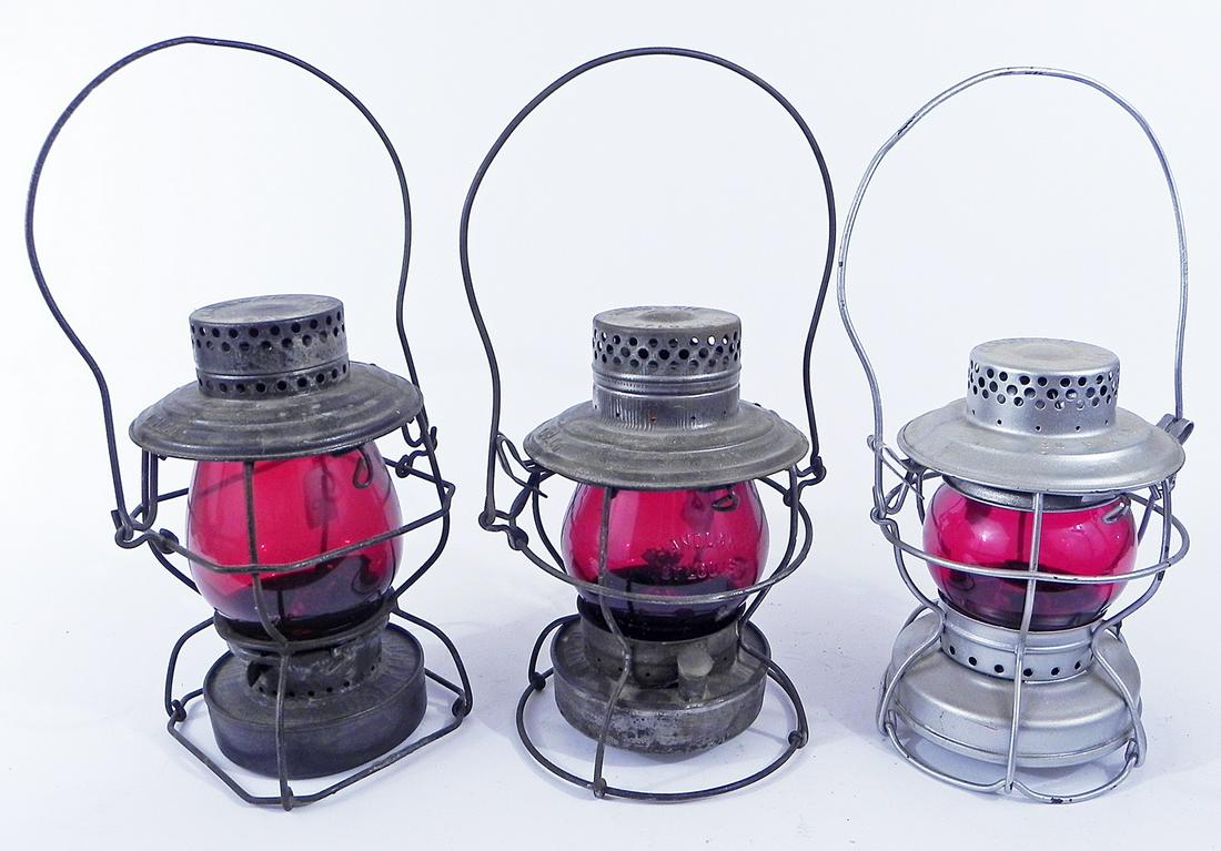 Three Handlan railroad lanterns (1 of 7)