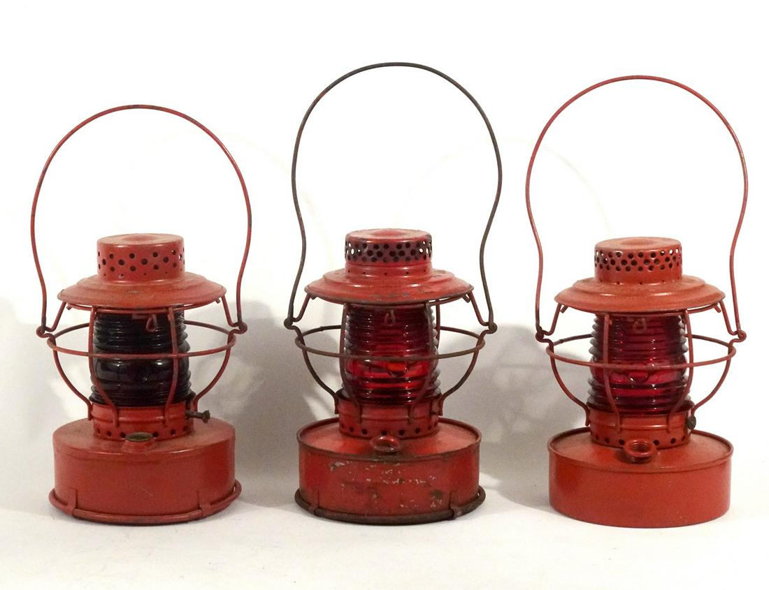 Three Handlan railroad style safety lanterns (1 of 4)