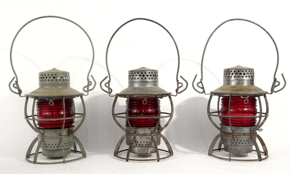 Three Dressel railroad lanterns (1 of 4)