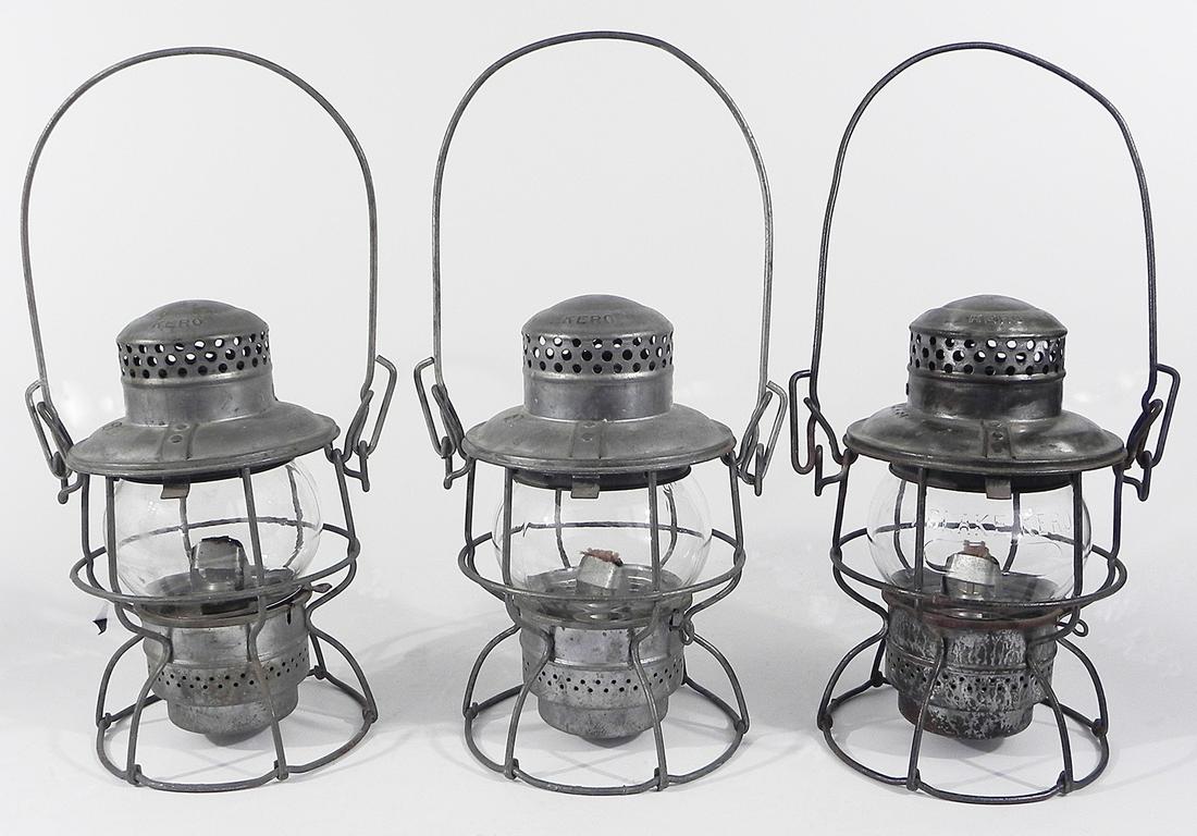 Three Adams Westlake Co. Adlake railroad lanterns (1 of 4)