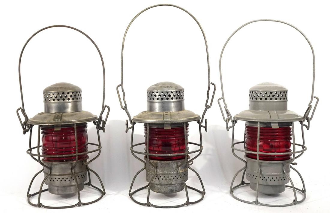 Three Adams Westlake Co. Adlake railroad lanterns (1 of 4)