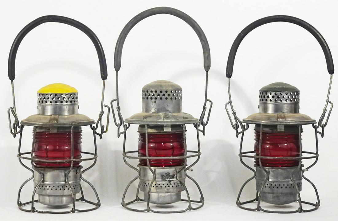 Three Adams Westlake Co. Adlake railroad lanterns (1 of 4)