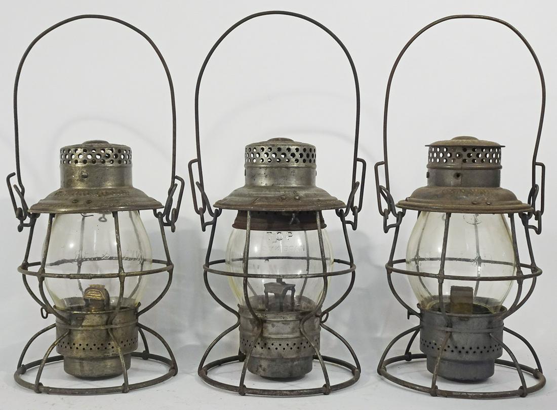 Three Adams and Westlake Co. railroad lanterns (1 of 4)